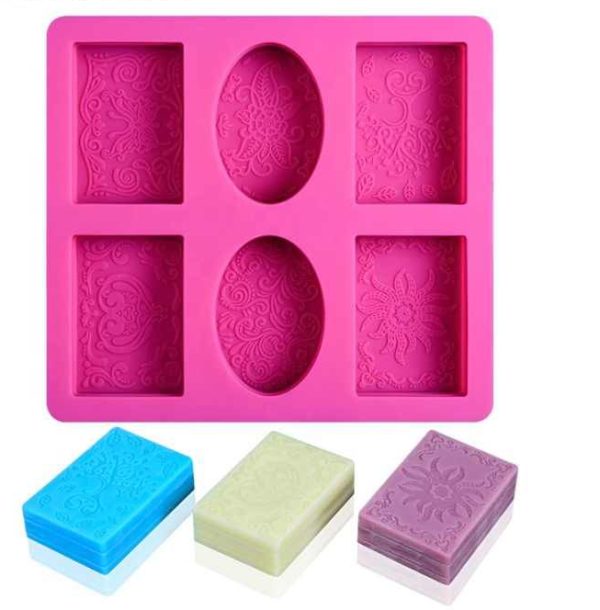 This 6 cavity flower design mold is the perfect tool to create pretty shaped soaps and lotion bars