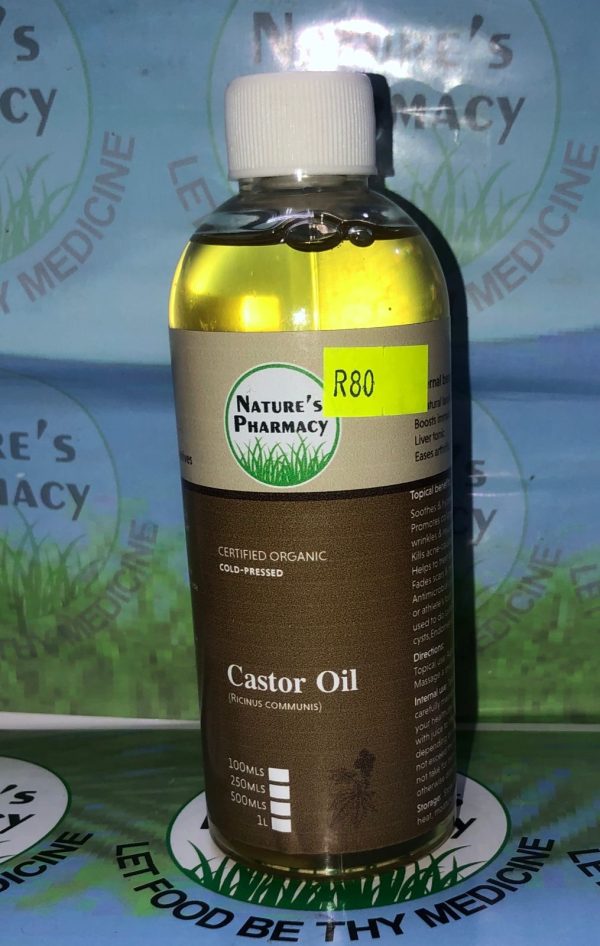ORGANIC CASTOR OIL  COLD PRESSED HEXANE FREE 250mls
