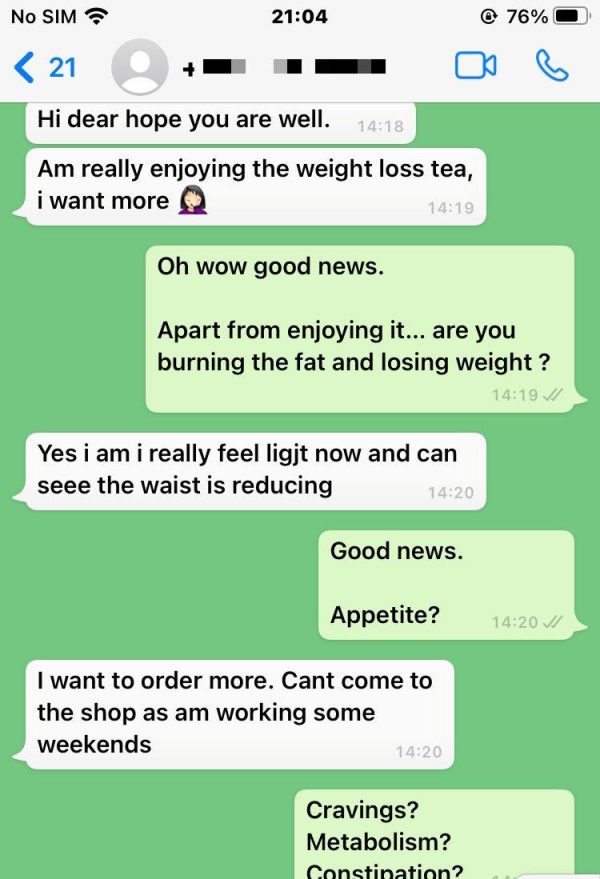 WEIGHT LOSS/FAT BURNER/Mkhaba/Tummy slimming teabags (28days pack) - Image 4
