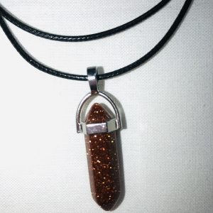 RED  GOLD STONE PENDANT
