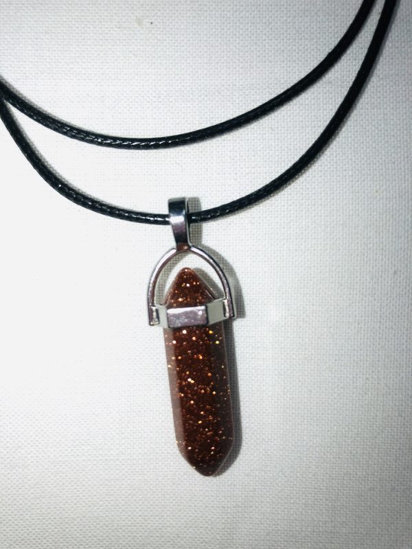 RED  GOLD STONE PENDANT
