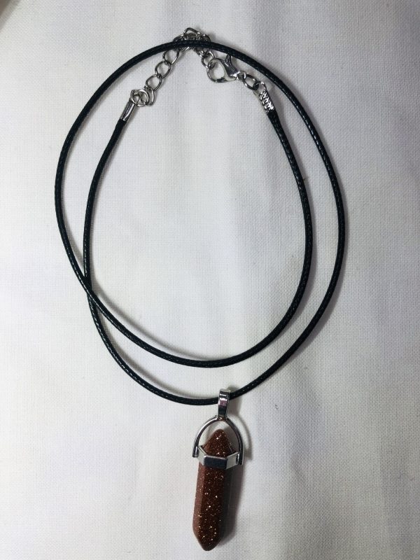 RED  GOLD STONE PENDANT - Image 2