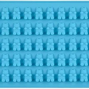 Gummy Bear Silicone Candy Mold 50 Bears Blue Tray Food Grade