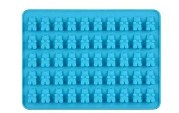 Gummy Bear Silicone Candy Mold 50 Bears Blue Tray Food Grade - Image 3