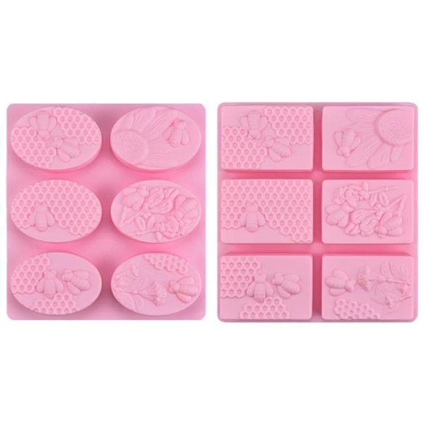Honeycomb Soap Mold Silicone Soap Molds for Handmade Soap Rectangular - Image 4
