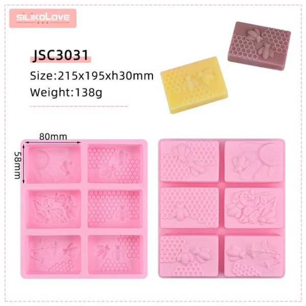 Honeycomb Soap Mold Silicone Soap Molds for Handmade Soap Rectangular - Image 5