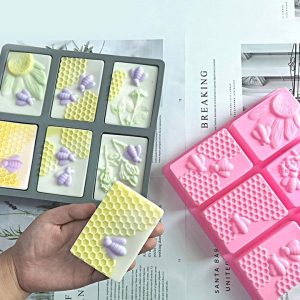 Honeycomb Soap Mold Silicone Soap Molds for Handmade Soap Rectangular