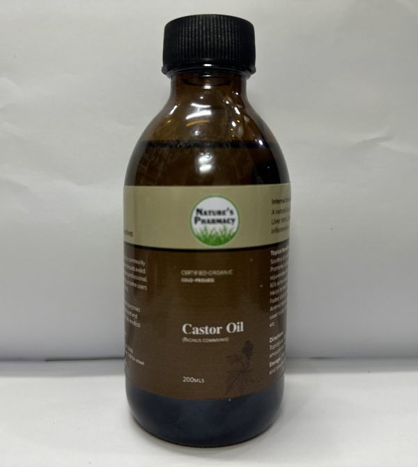 Organic castor oil 200mls glass bottle - Image 2