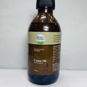 Organic castor oil 200mls glass bottle