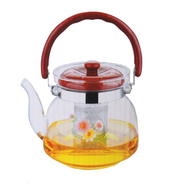 Heat resistant glass tea pot with infuser 1.4 litres - Image 4