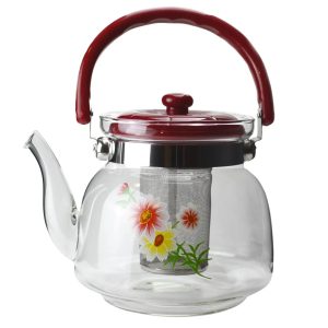 Heat resistant glass tea pot with infuser 1.4 litres