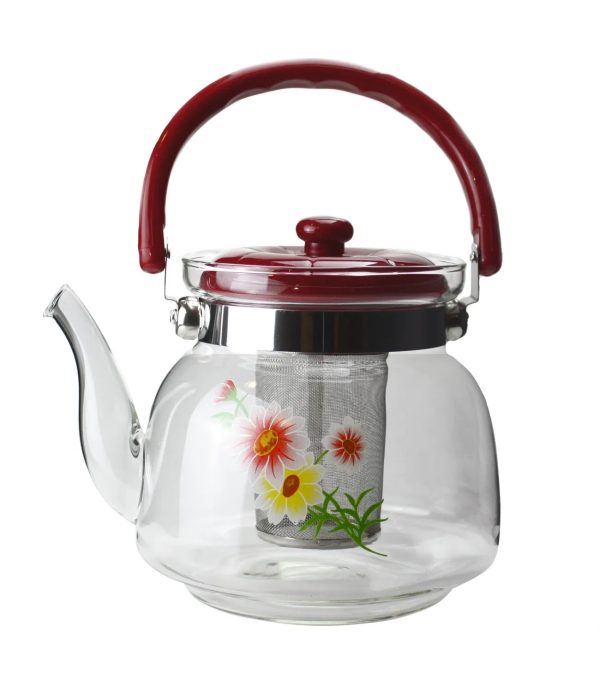 Heat resistant glass tea pot with infuser 1.4 litres