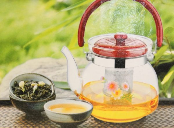 Heat resistant glass tea pot with infuser 1.4 litres - Image 5