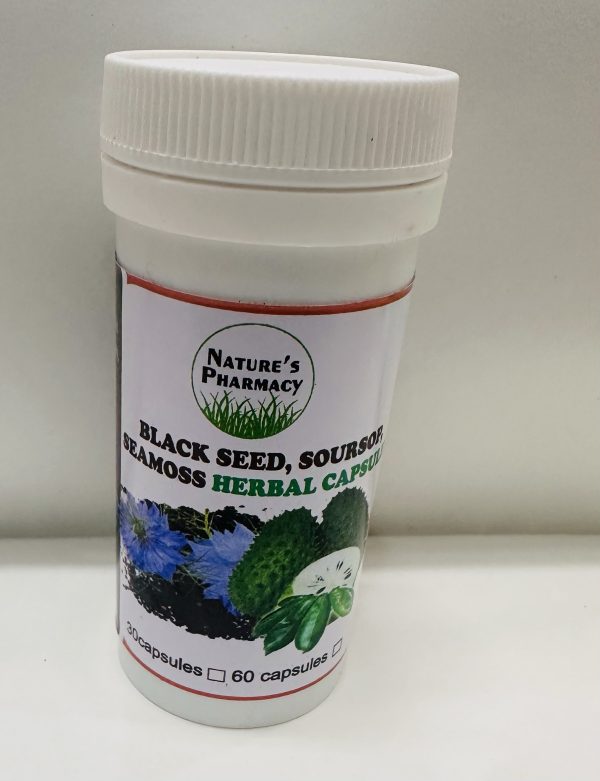 Black seed Soursop Seamoss Capsules 30s