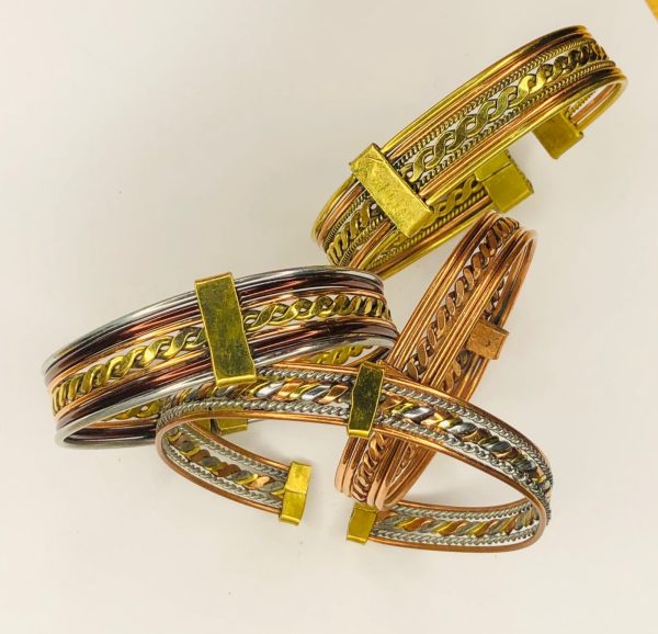 Copper brass silver hand crafted bracelets/bangles - Image 2