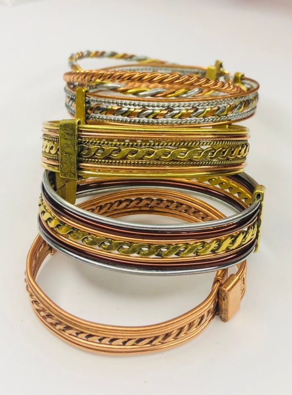 Copper brass silver hand crafted bracelets/bangles - Image 5