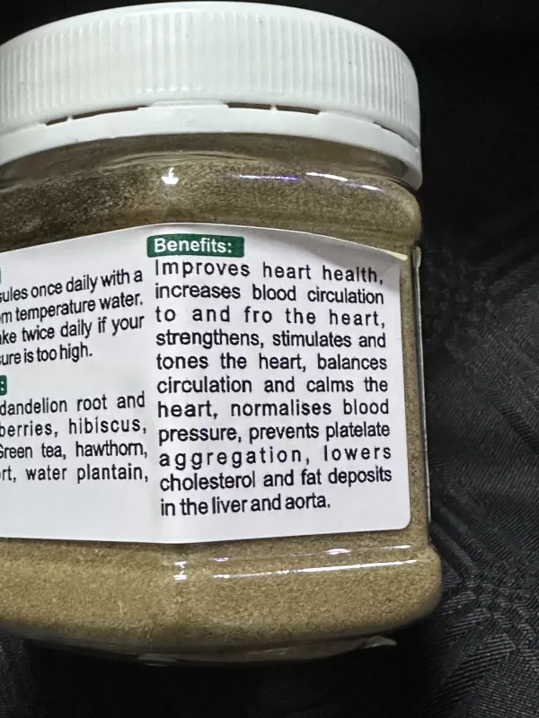 HYPERTENSION AKA BLOOD PRESSURE HERBAL TEA 100gms - Image 3